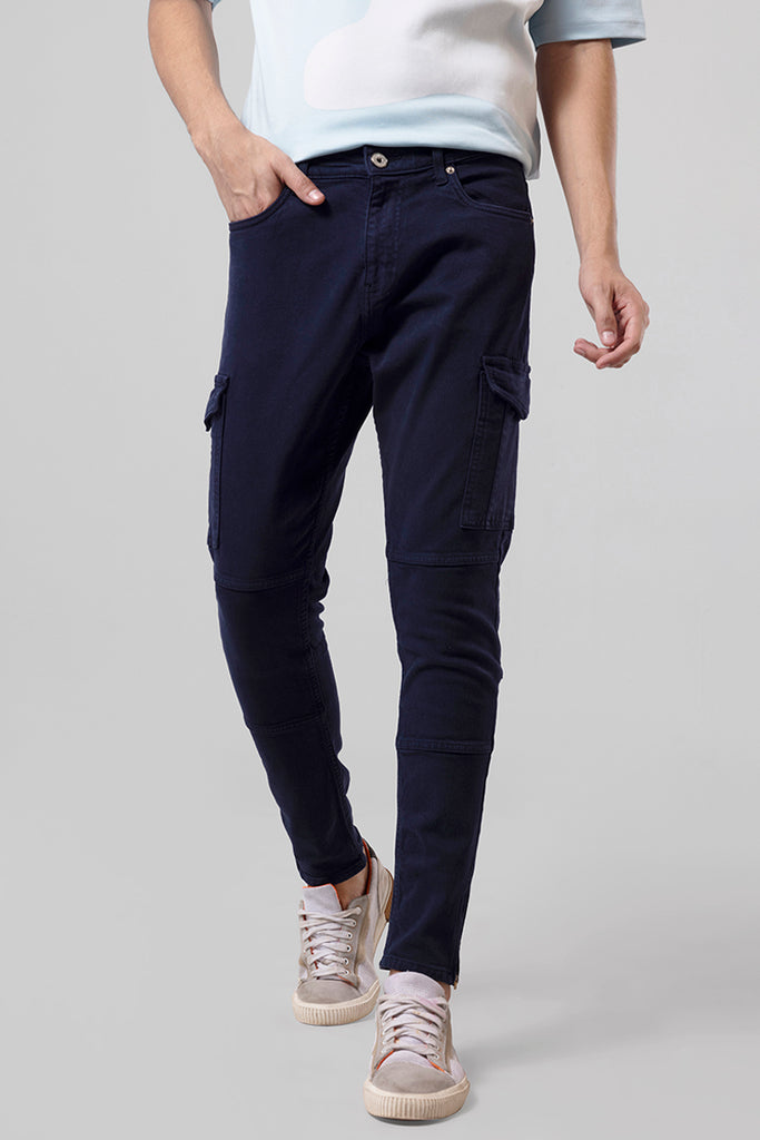 G-Star Raw Relaxed Tapered Navy Cargo Jeans – Puffer Reds